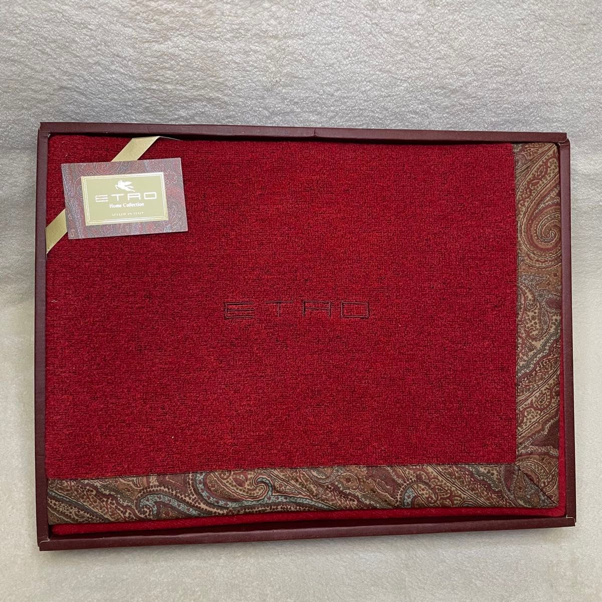 ETRO エトロ バスタオル ペイズリー柄 レッド ETRO エトロ バスタオル