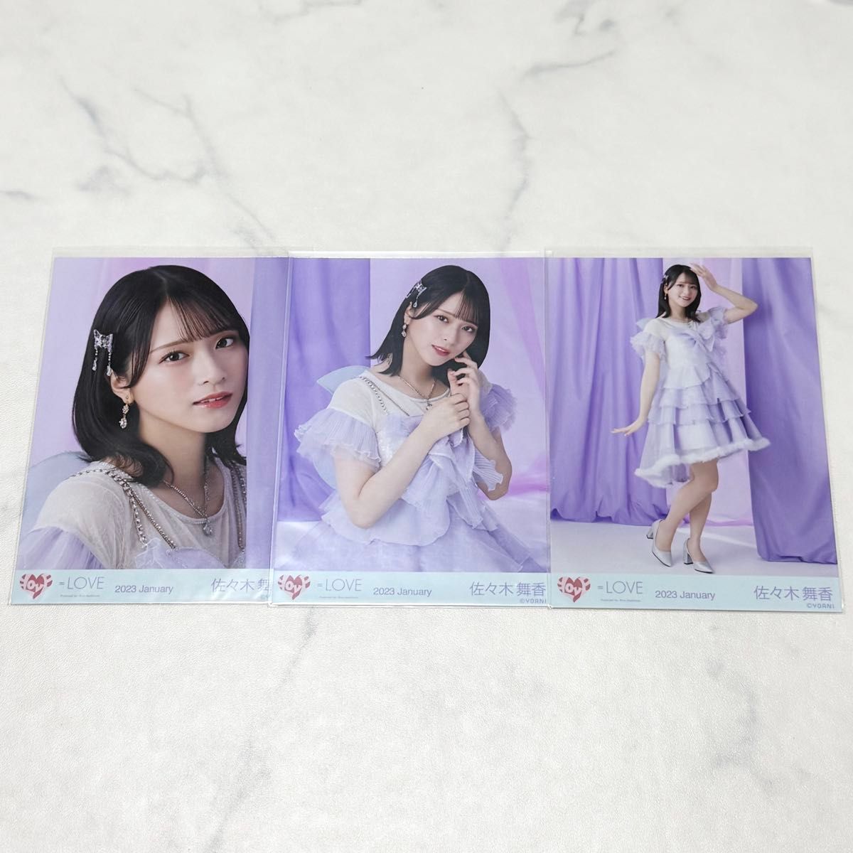 LOVE イコラブ 5周年ラッフル 直筆サイン 2等アクリルパネル 佐々木