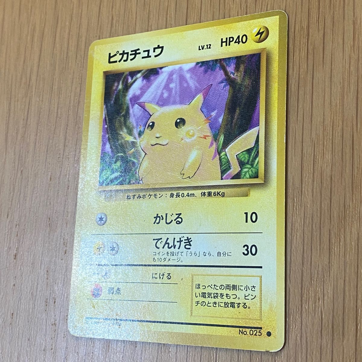 No 025 】 【ピカチュウ LV 12】[旧裏面] 【ポケモンカード】ポケカ 旧
