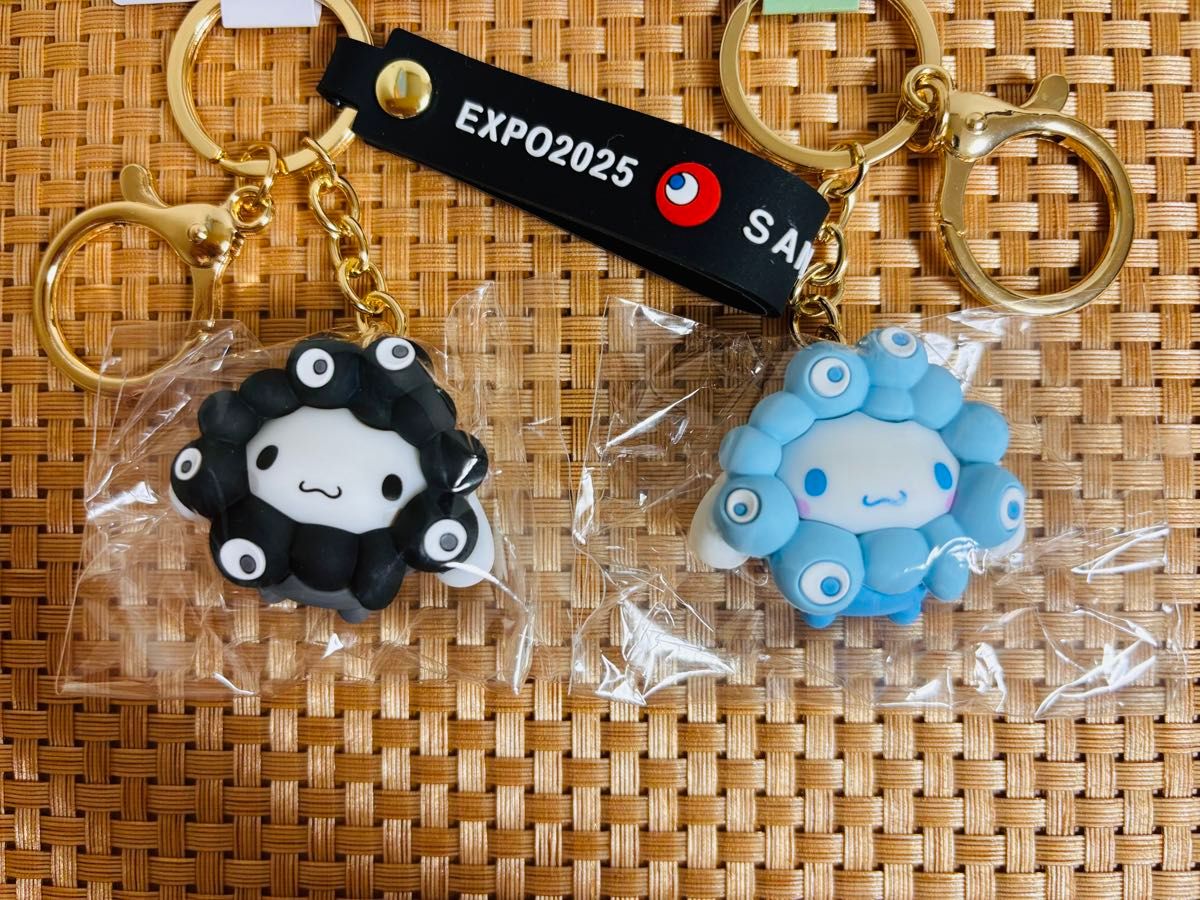 新品2点 大阪 万博 ミャクミャク シナモン カラー モノクロ 黒