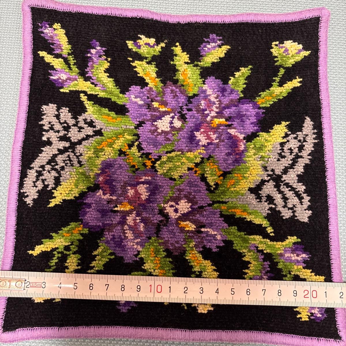 フェイラー FEILER 花柄刺繍タオルケット 大判 黒