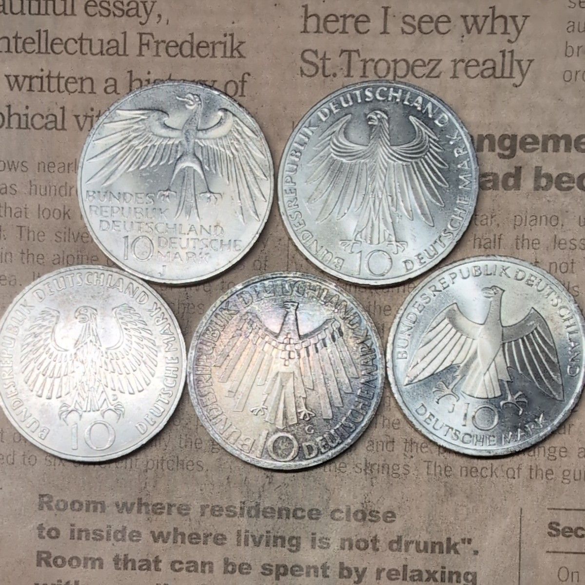 ケース入り トーン ドイツ ミュンヘンオリンピック 10マルク 銀貨