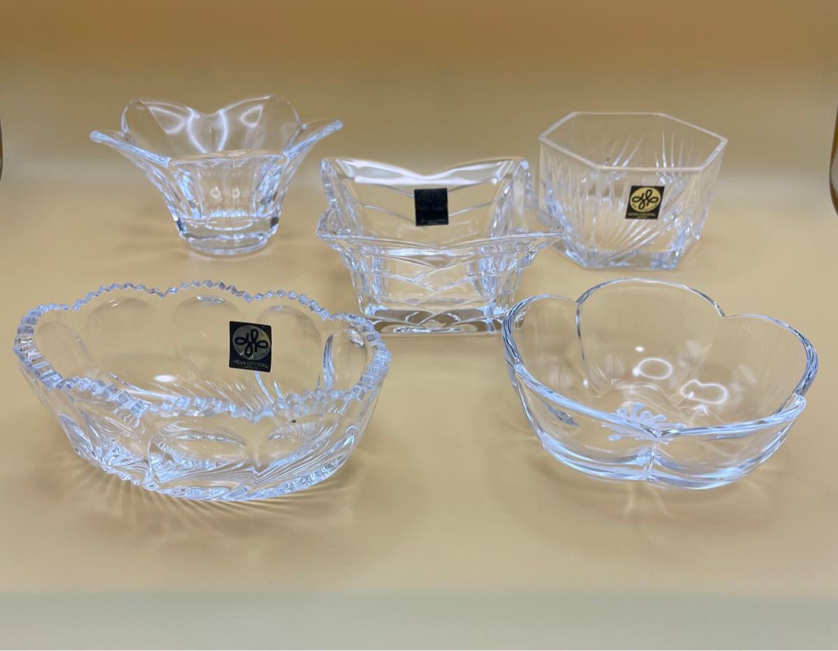 HOYA クリスタルのガラス小鉢5個セット