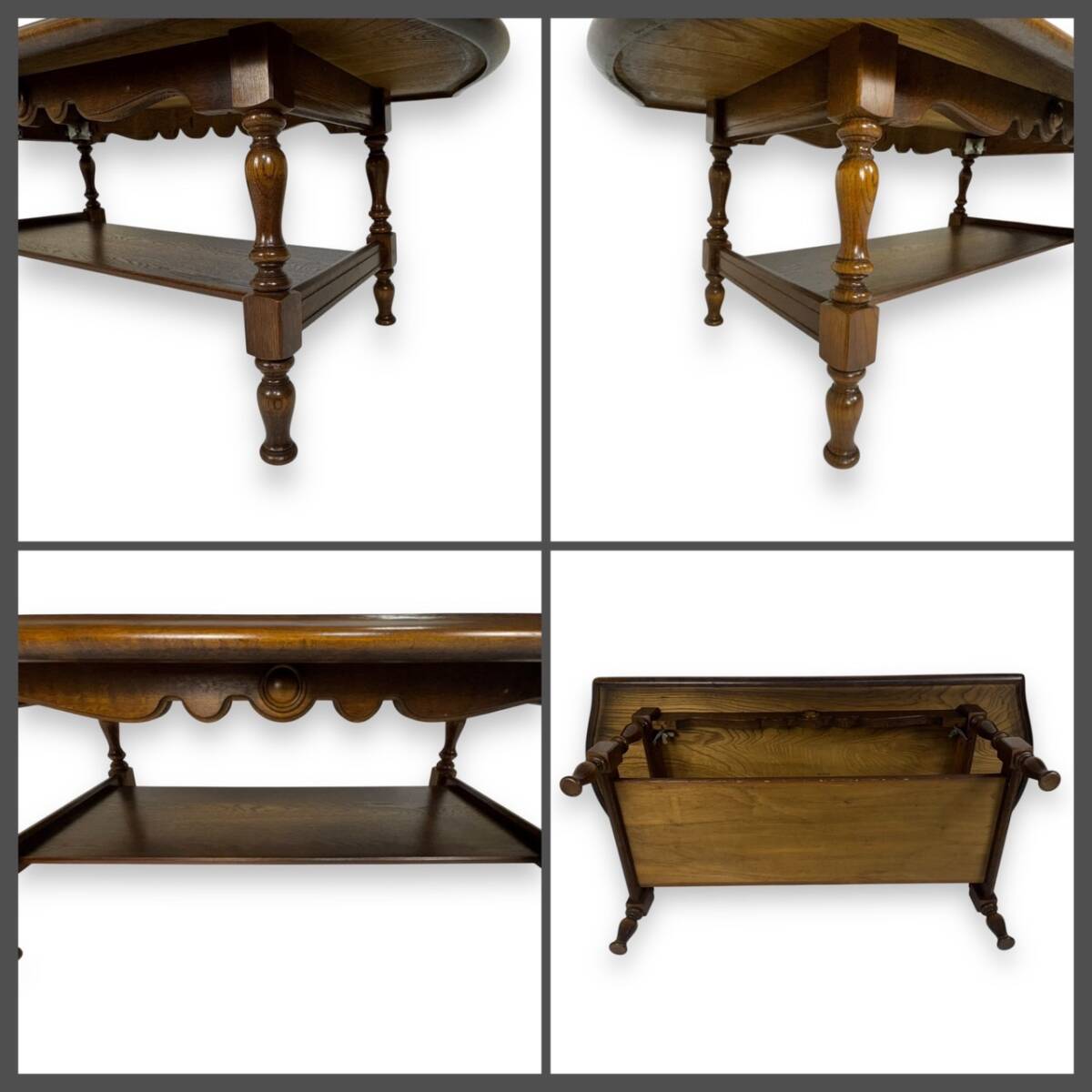 希少 ガラストップ付 ヴィンテージ 割引 飛騨産業 ローテーブル 1200W