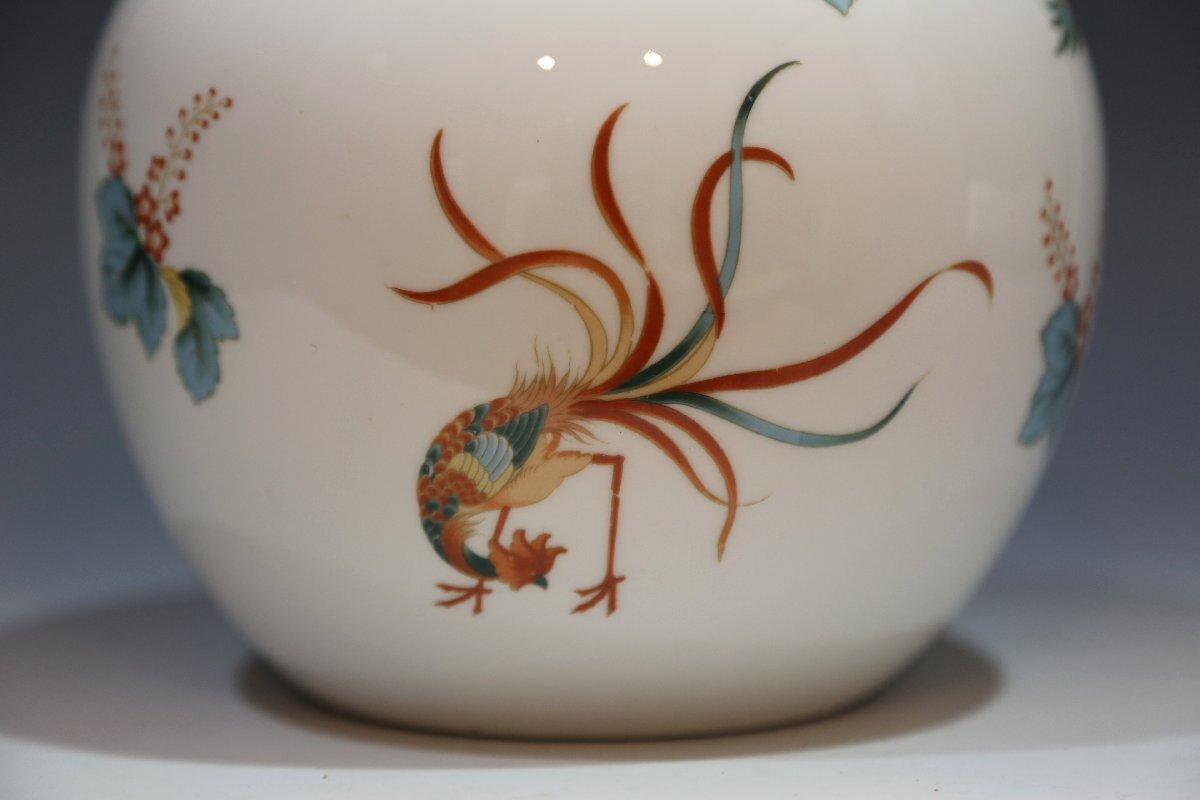 オールドノリタケ 1935～1943年 月桂樹 日陶印 鳳凰図 花瓶 ☆