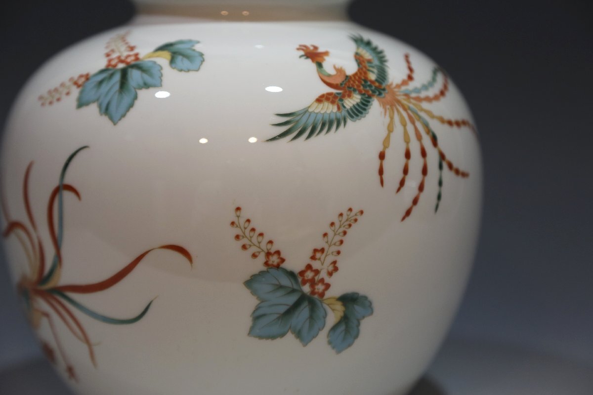 オールドノリタケ 1935～1943年 月桂樹 日陶印 鳳凰図 花瓶 ☆