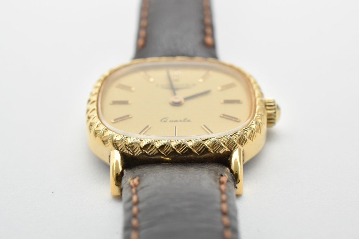 新品電池LONGINES ロンジン ゴールド文字盤 スクエア レディース