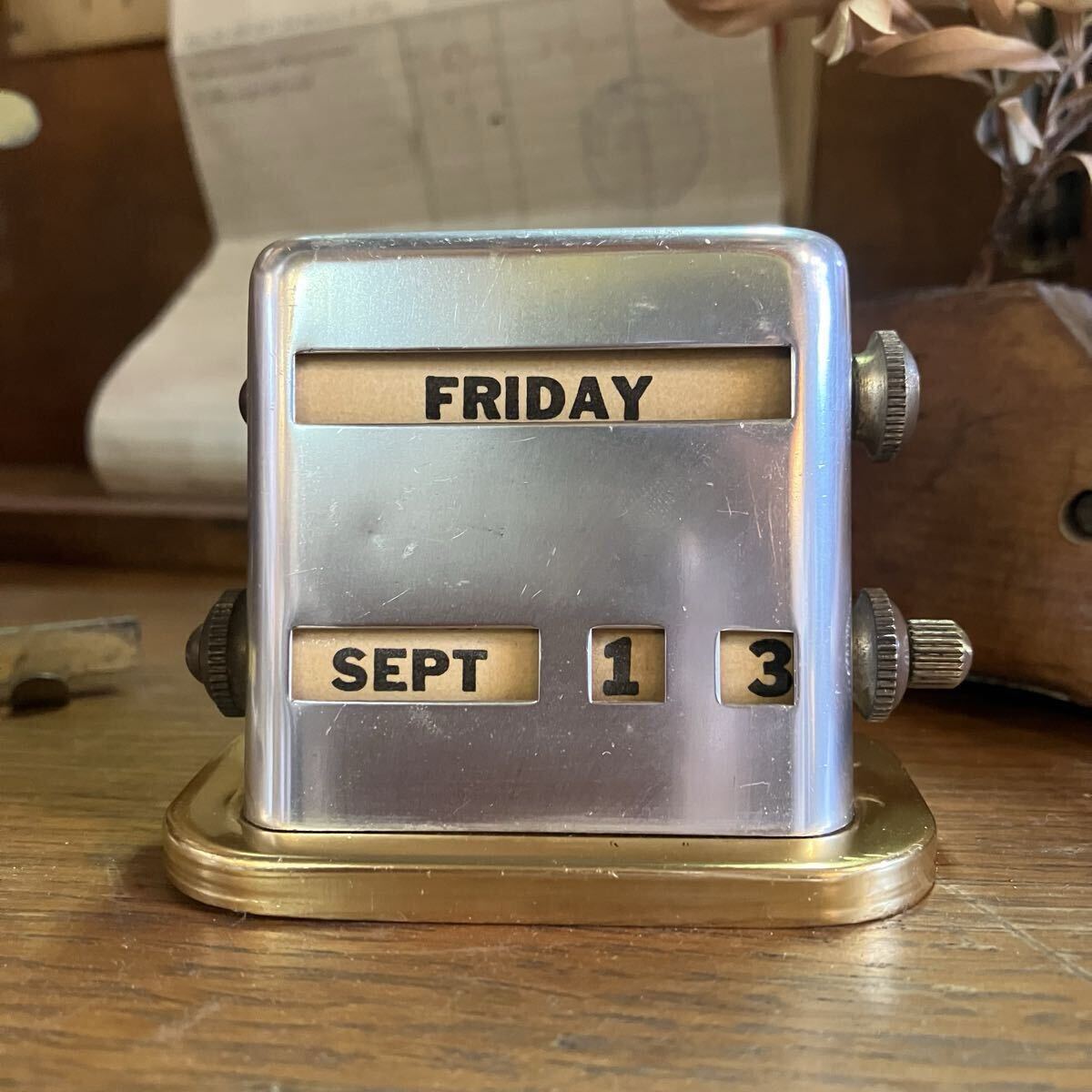 vintage】デスクカレンダー 万年カレンダー パークシャーマン 店舗什器