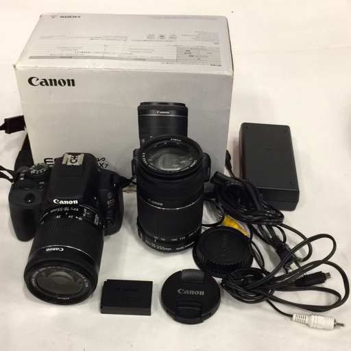 1円〜 Canon キヤノン EOS Kiss X7 ダブルレンズキット カメラ レンズ