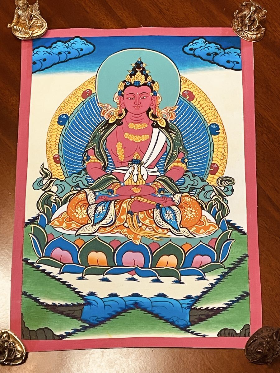 チベット 曼荼羅 マンダラ 仏画 密教(3) タンカ 掛軸 観音 菩薩 如来