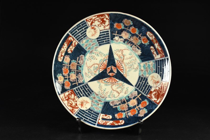 古伊万里 赤絵 染錦 大皿 L012 古伊万里 赤絵 染錦 大皿 L012 楽天市場