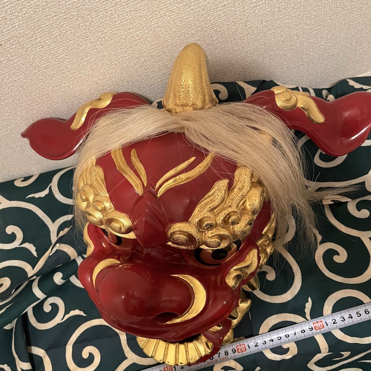 獅子舞 獅子頭 木彫 魔除け 祭 置物 古美術 神楽 木製 木彫 縁起物 時代物