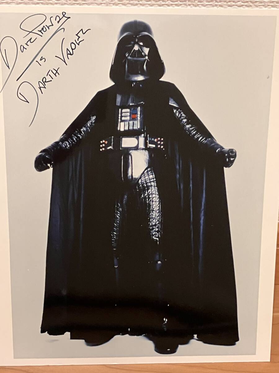 直筆サインSTARWARS STAR WARS ダースベイダー 直筆サイン入り 写真