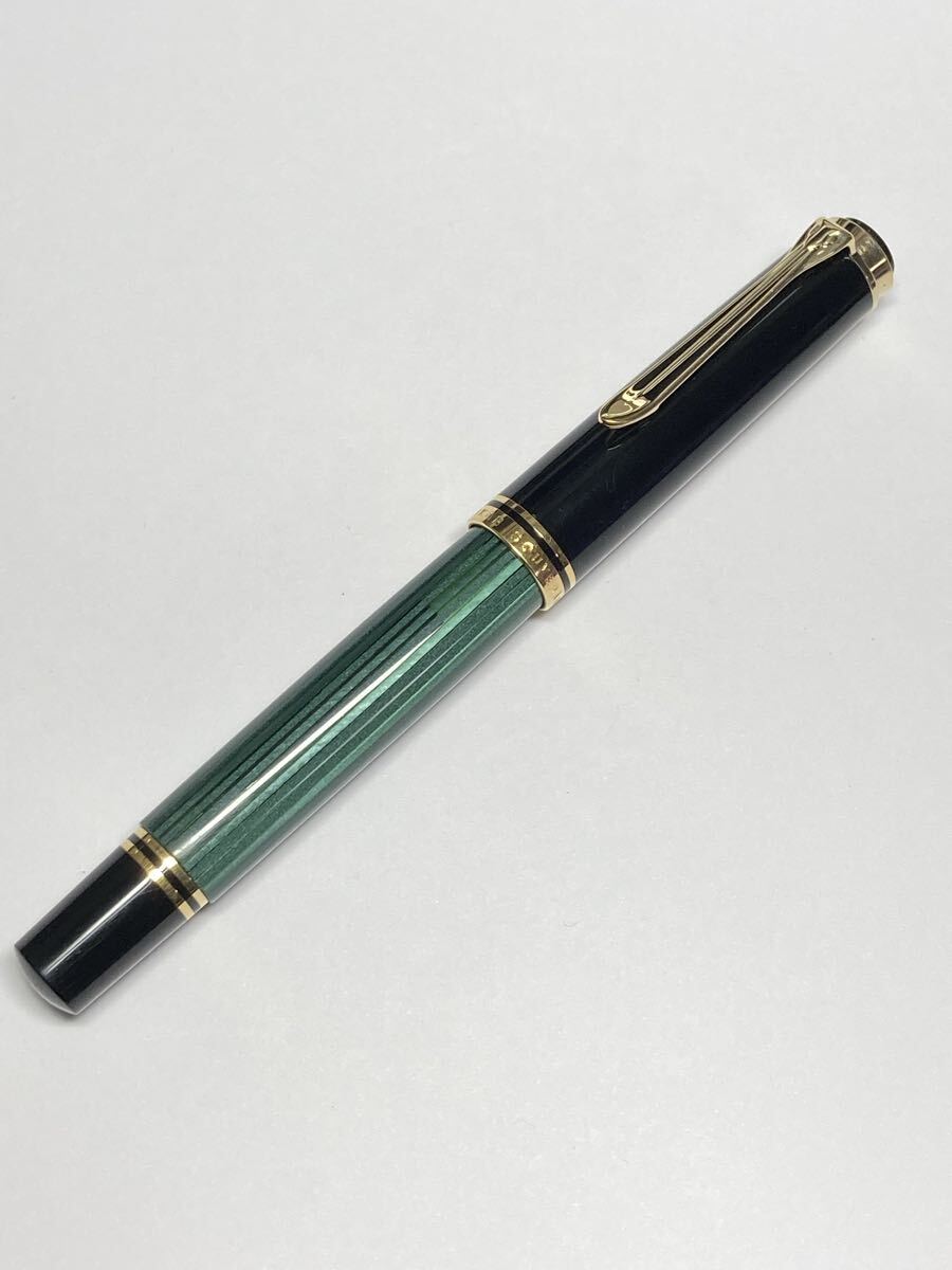 ペリカン 万年筆 スーベレーン M600万年筆緑縞 B 太字 ペリカン 万年筆