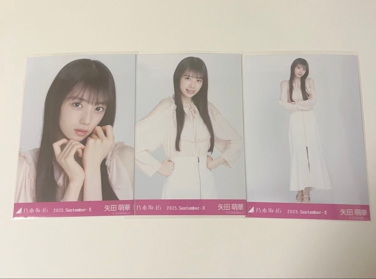 矢田萌華 直筆サイン 生写真 Same numbers 乃木坂配信中 MV衣装 矢田萌