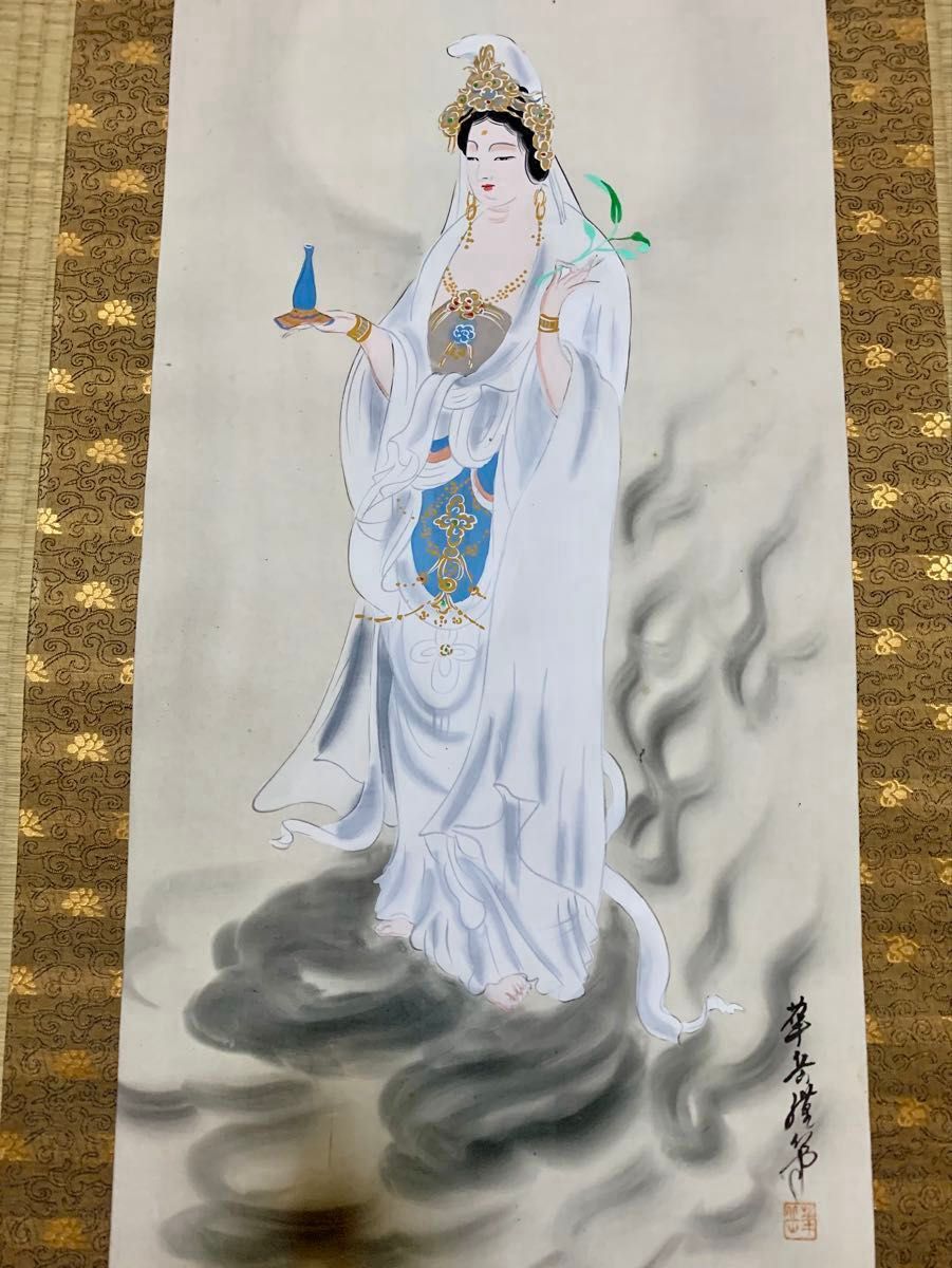 村上華岳 掛け軸 観音様 仏画 仏教絵画 仏像｜Yahoo!フリマ（旧PayPay