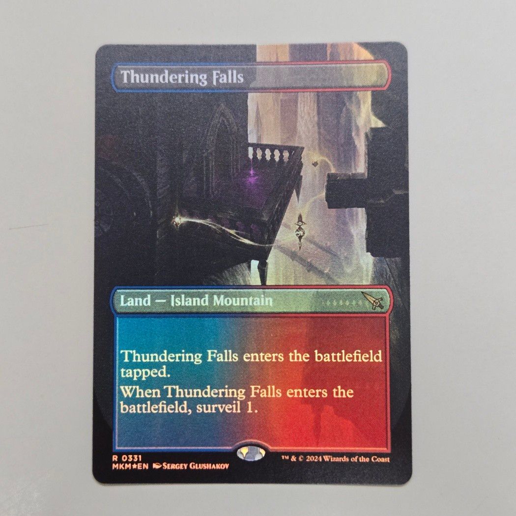 mtg 轟音の滝 ボーダーレス FOIL 英語版 mkm edh 英)【Foil】轟音の滝