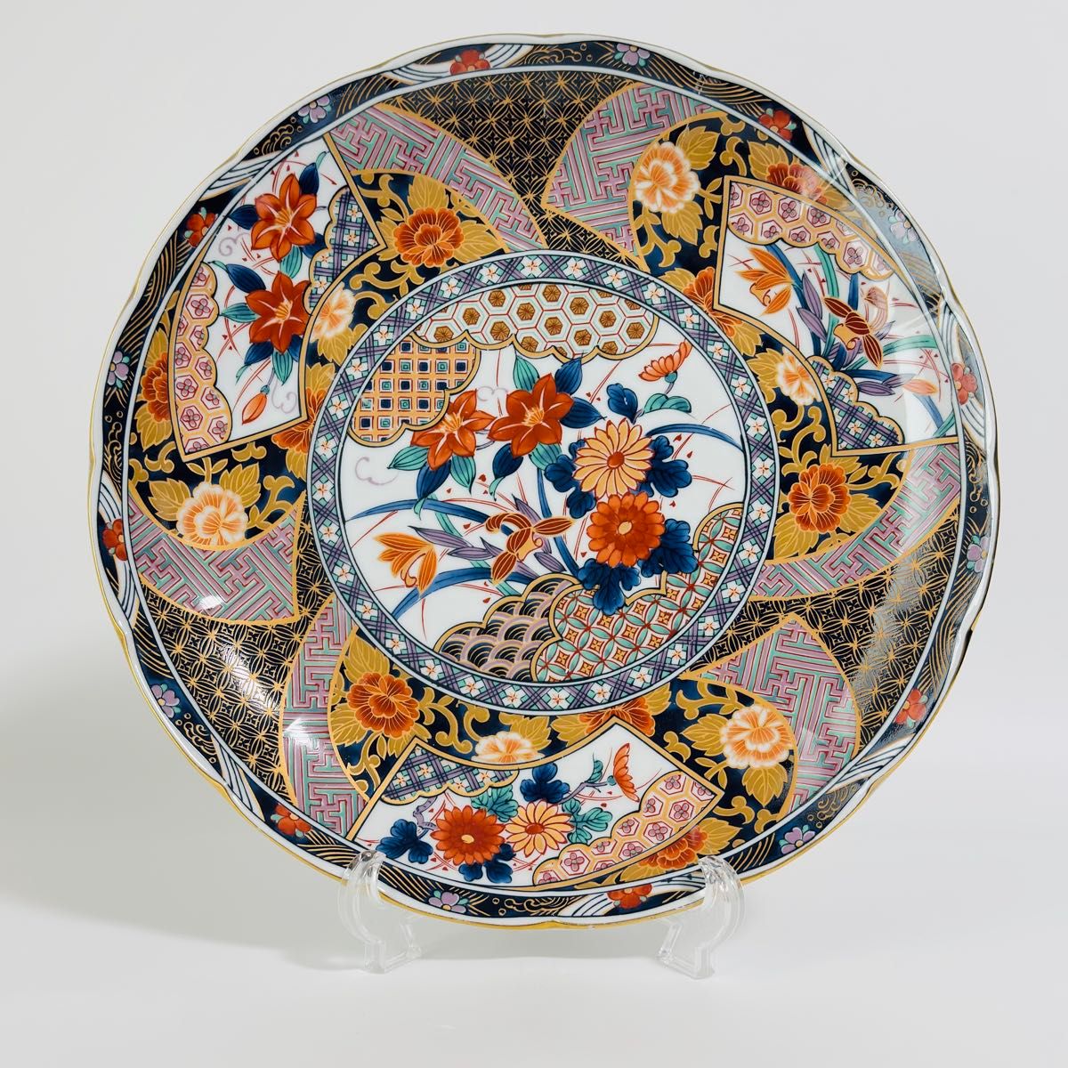 有田焼 静山作 金彩 飾皿 色絵 大皿 - メルカリ 有田焼 哲山作 大皿 色絵