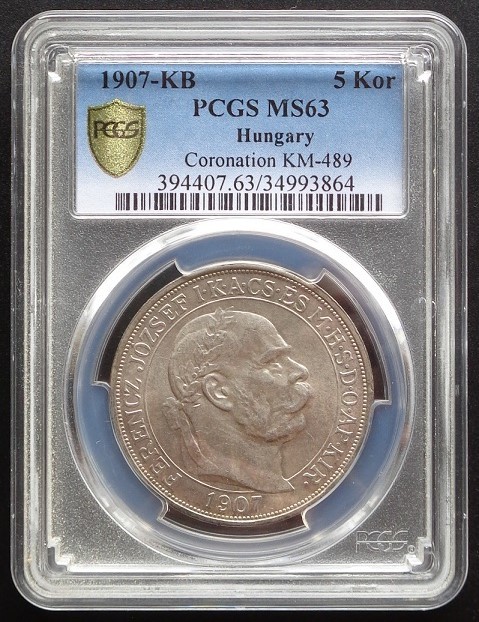 Yahoo!オークション - ハンガリー 5コロナ銀貨 1907年KB フランツ・ヨ