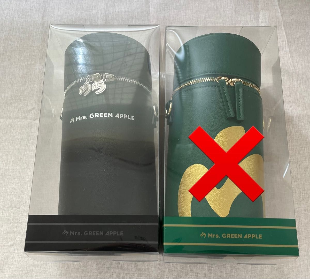 ミセスグリーンアップル ライトスティックバッグ ブラック ストラップ
