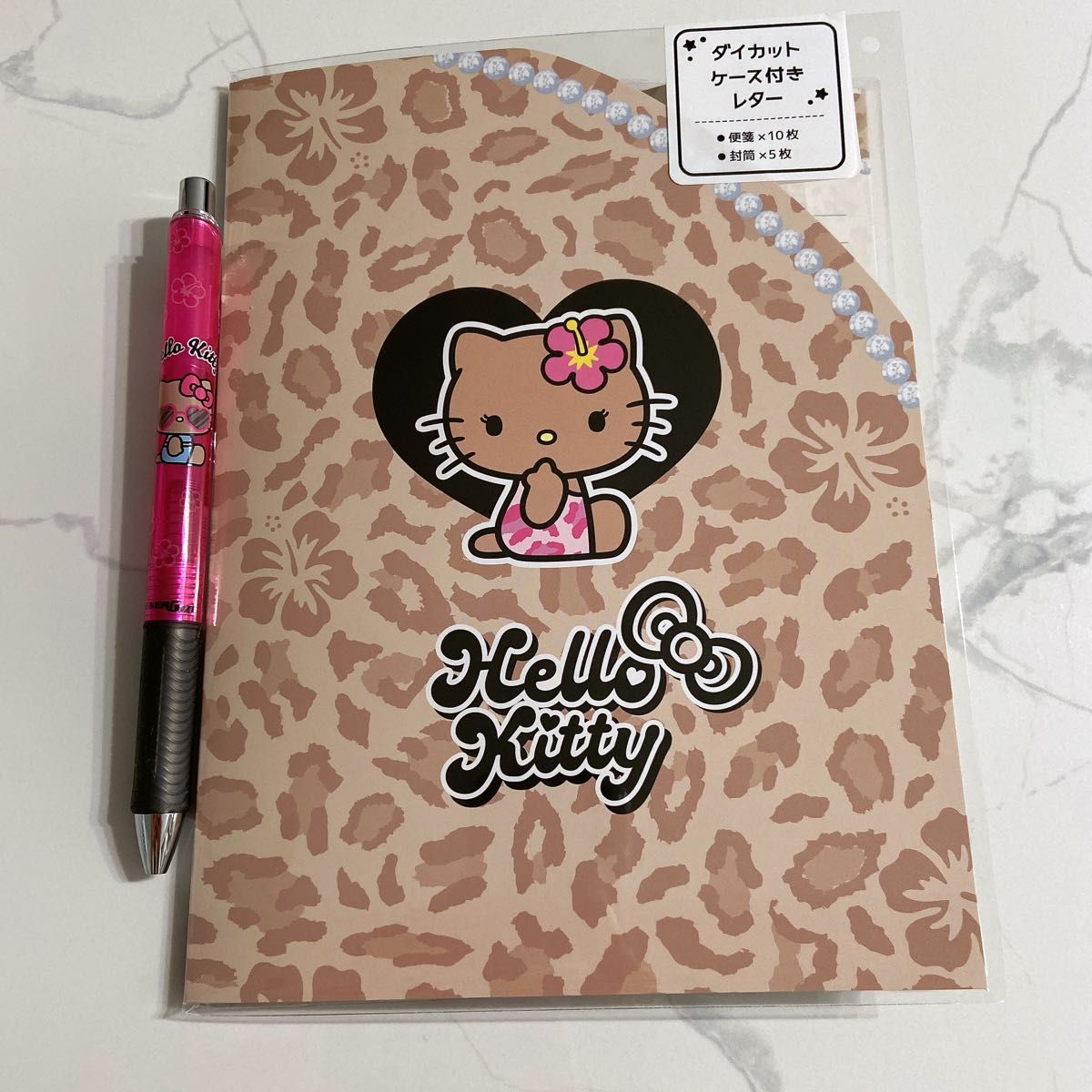 日焼け キティ レターセット ダイカットメモ付 日焼け キティ レター