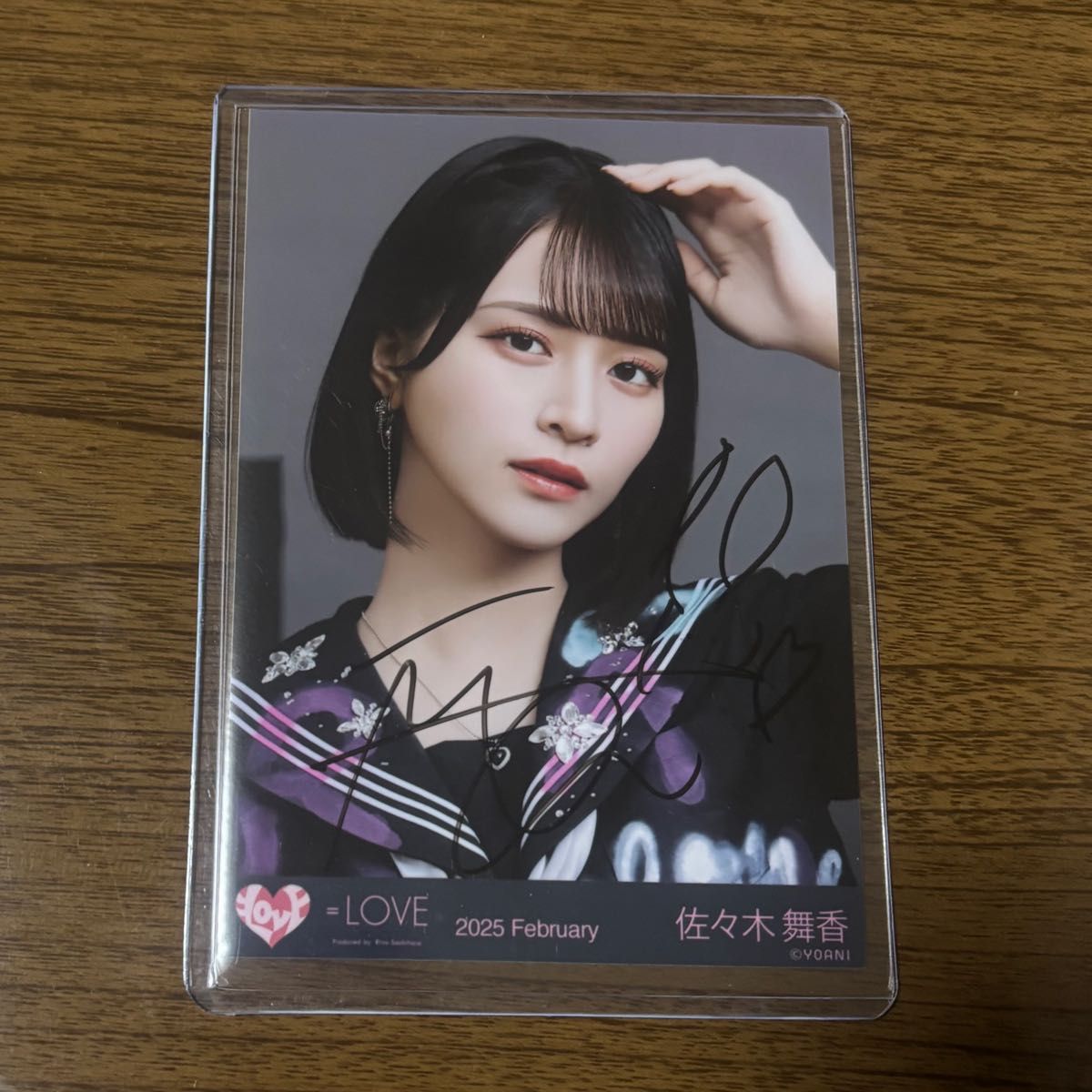 イコラブ 佐々木舞香 生写真 直筆 ヨリ 黒衣装 イコラブ 佐々木舞香 生