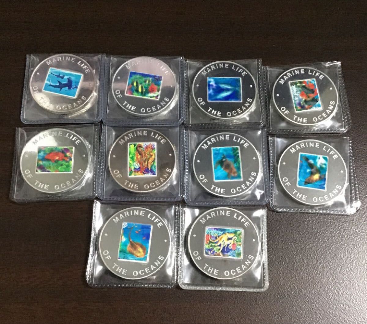 ウガンダ 海の生き物 10枚セット プルーフ 2002年 1000シリング 硬貨