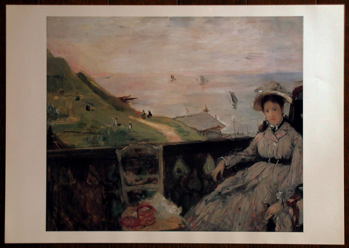 Yahoo!オークション - 額絵 ベルト・モリゾ／Berthe Morisot 「テラス
