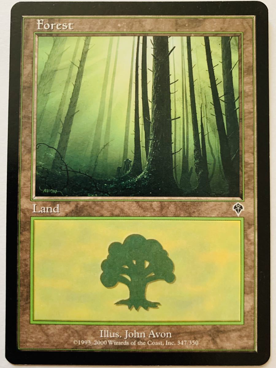 Yahoo!オークション - INV 森 347 英語1枚 インベイジョン 基本土地 基