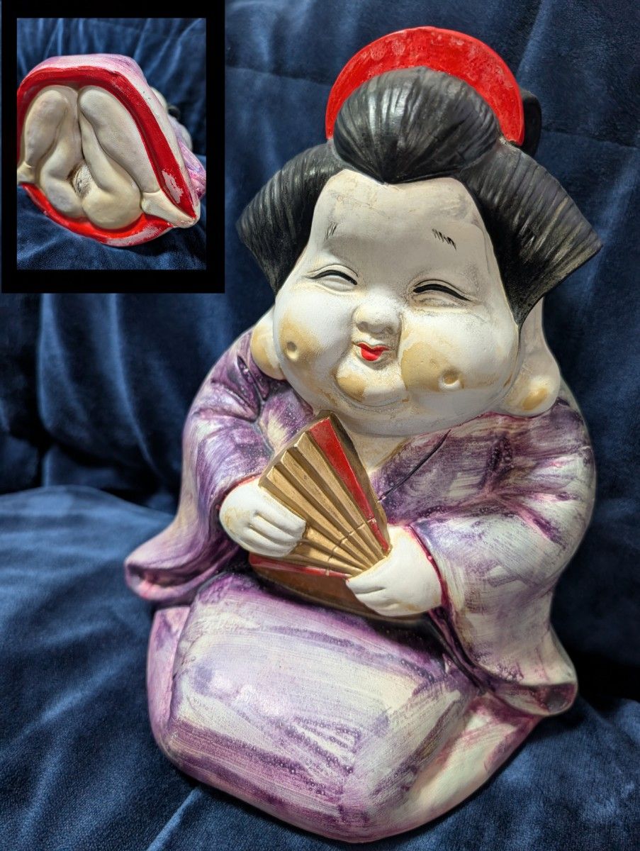 お多福／お福／裏春画／置物／アンティーク／ヴィンテージ 2498 骨董