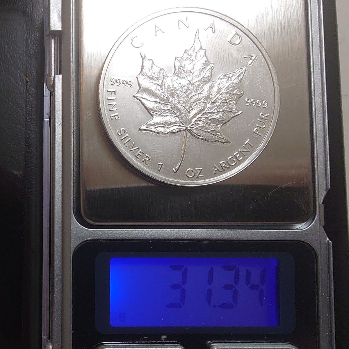 1997年 カナダ銀貨 5ドル メイプルリーフ1オンス銀貨 エリザベス第三