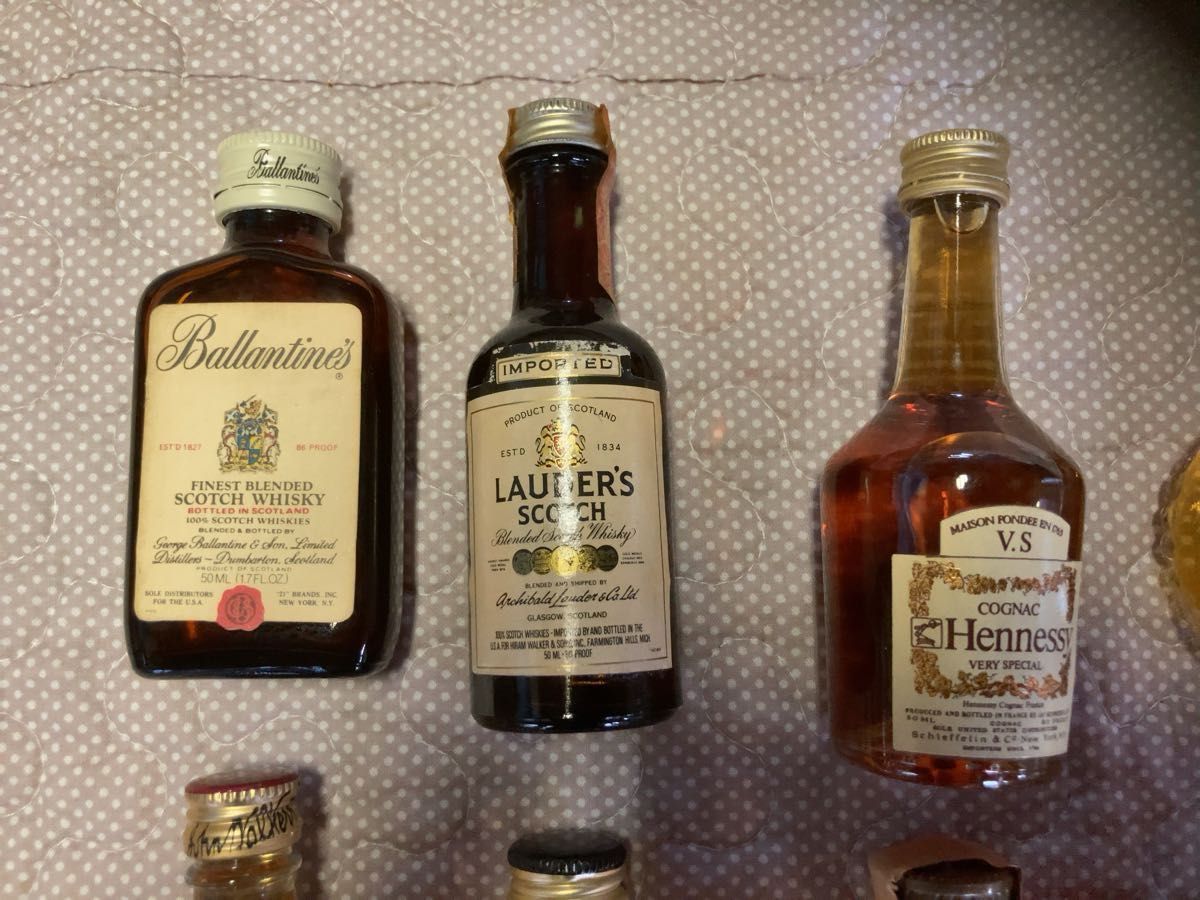 未開栓 洋酒 ミニボトル レア 古酒 ウイスキー ブランデー 12本セット