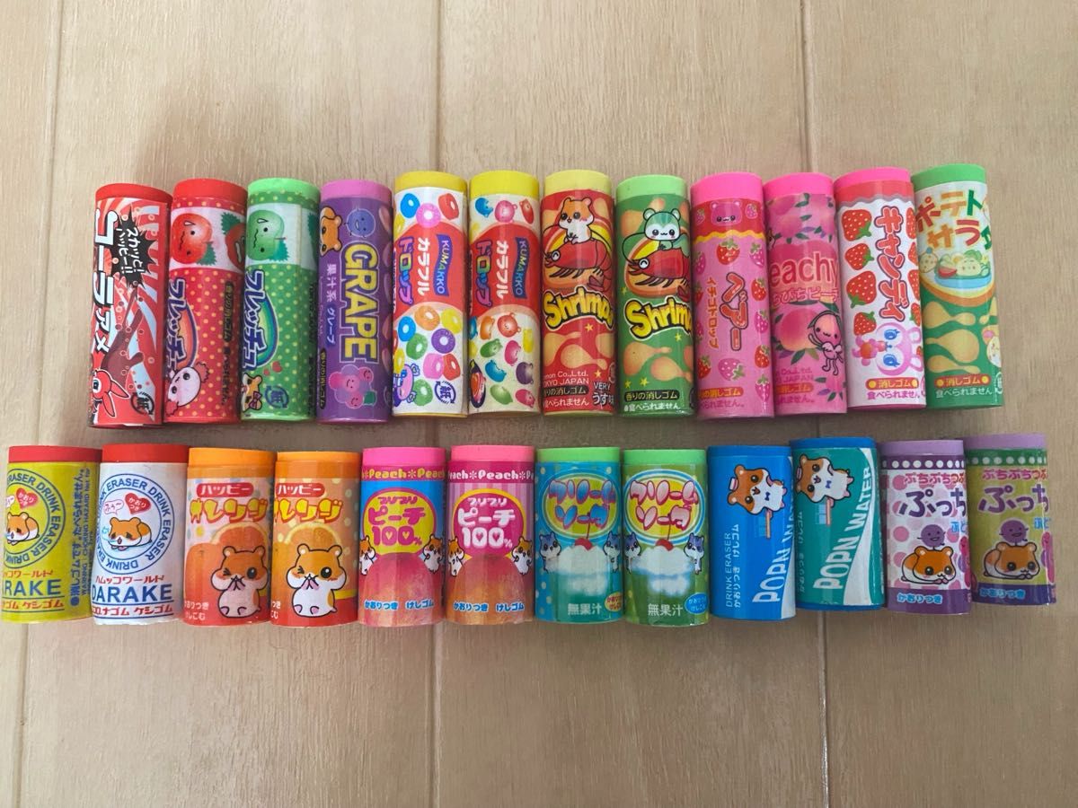 平成レトロ】お菓子 スイーツ ドリンク 消しゴム 24個セット｜Yahoo