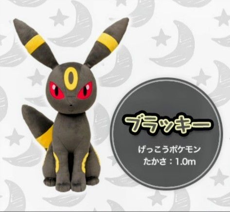 まるで等身大 ブラッキー 80cm ぬいぐるみ ポケットモンスター