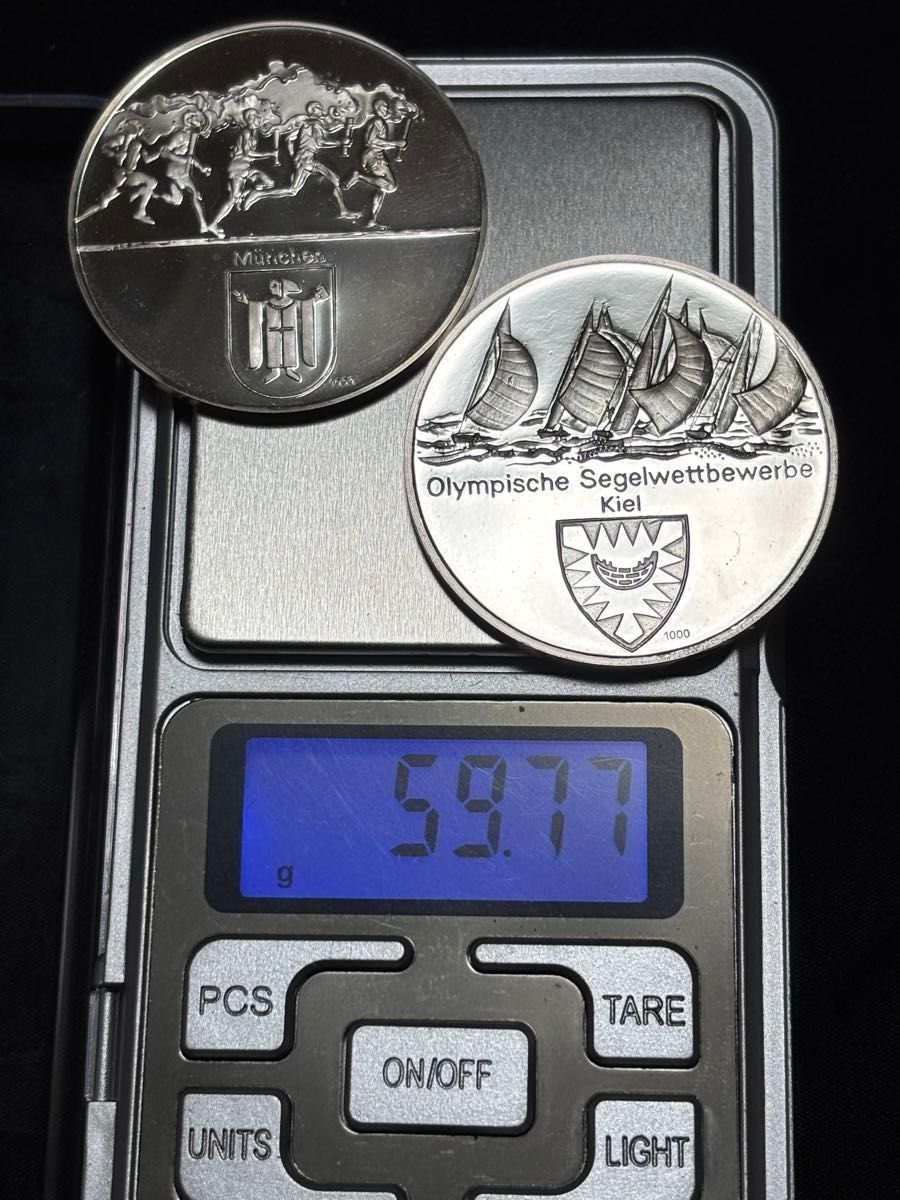 純銀製】ミュンヘンオリンピック 公式記念メダル×2枚セット ケース付属