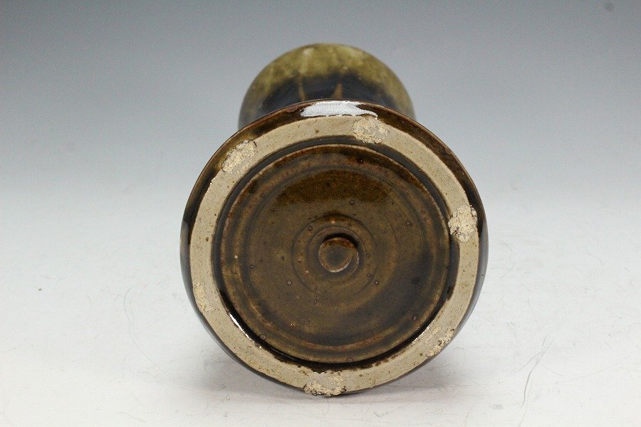 金閣】茶道具 高取焼 杵形 花入 銘 閑居 書付 表千家 旧家蔵出 送料