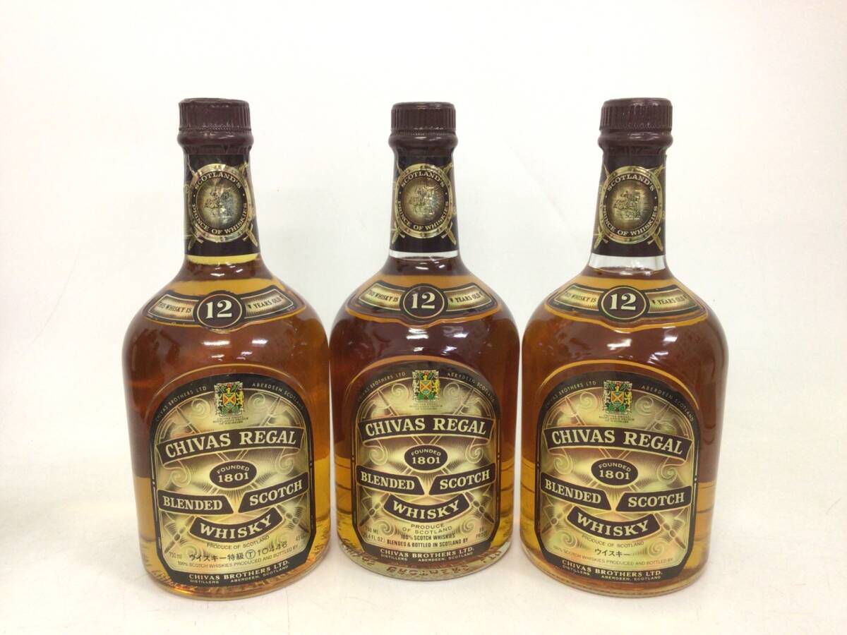 シーバスリーガル REGAL 未開栓 ウイスキー3本セット 12年・18年 06◇ 未開