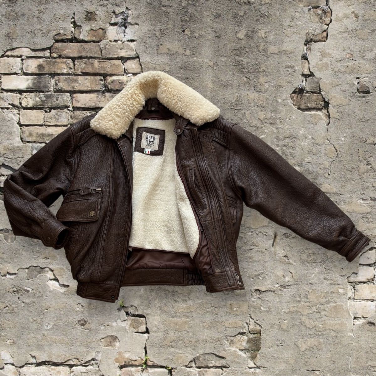 90s A-2 フライトジャケット レザージャケット 本革 ブラウン G-1