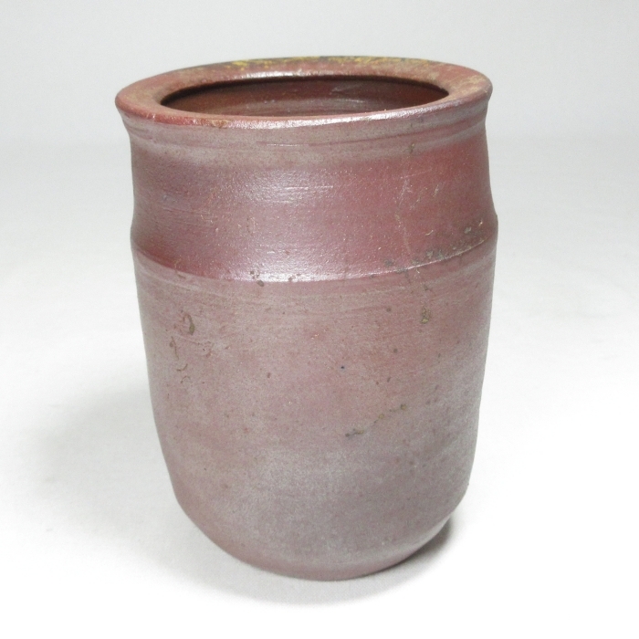 B0145c】本物保証 備前焼 人間国宝【 藤原 啓 】作 窯変 掛け花入 花瓶 共