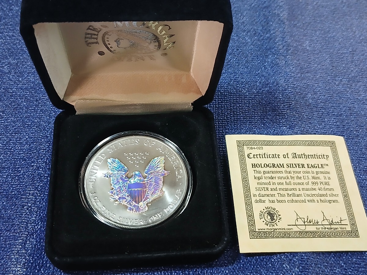 Yahoo!オークション - 銀貨 シルバーイーグル ホログラム コイン 2002