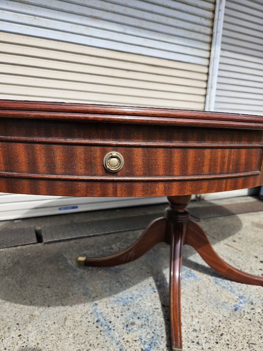 アンティーク マホガニー製 エクステンションテーブル 拡張 ドラム