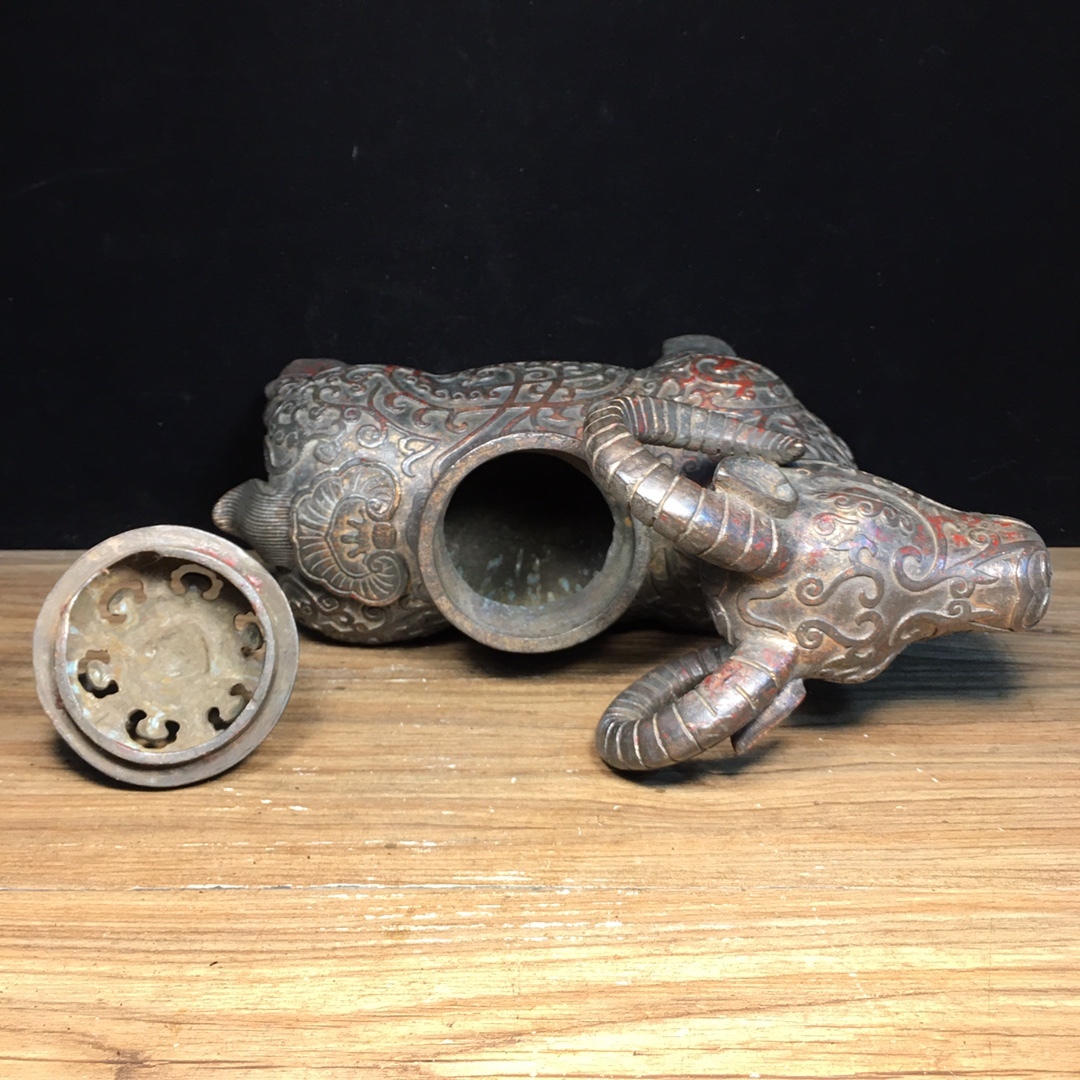 館蔵珍品 銅製 羊尊招財 熏香炉 仏具 宗教』稀少珍蔵品 古賞