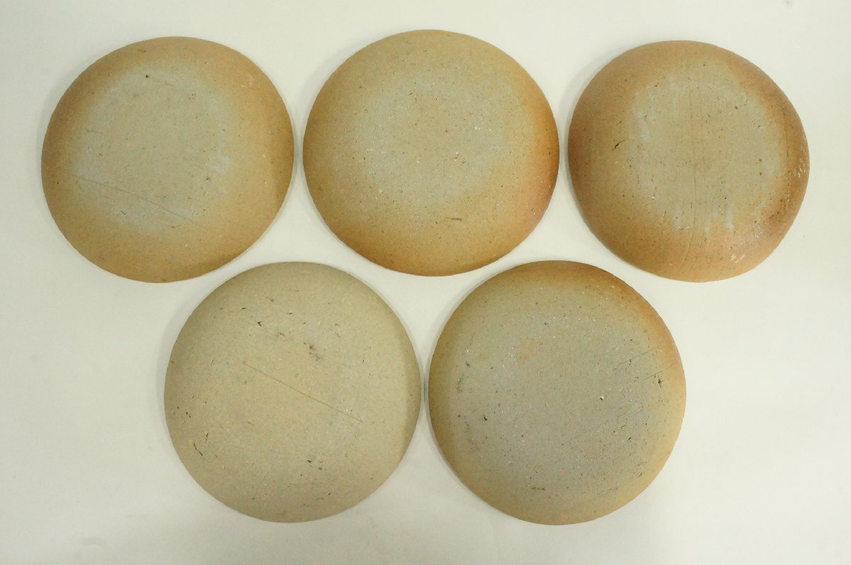 T 益子焼 人間国宝 浜田庄司 濱田庄司 門窯 工房作品 地掛鉄絵黍文饅頭