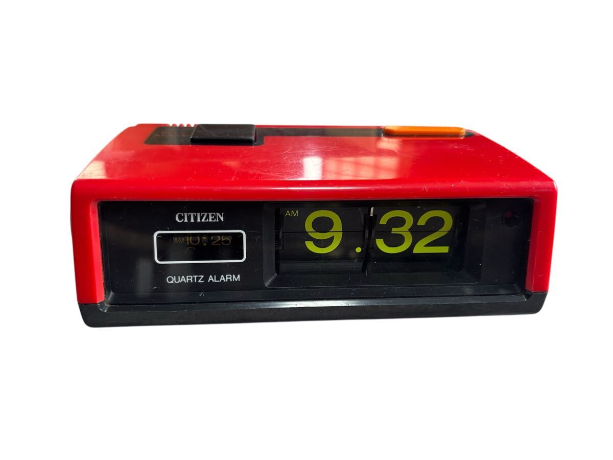 1円スタート: CITIZEN シチズン 8RD104 パタパタ時計 置時計 レトロ