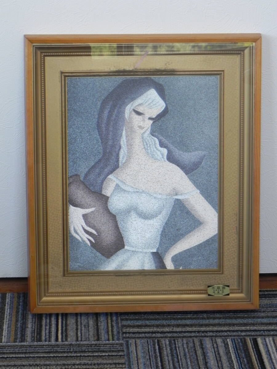 湯川輝義 水晶画 美人画 額縁付き 絵画 アート-公式の限定商品
