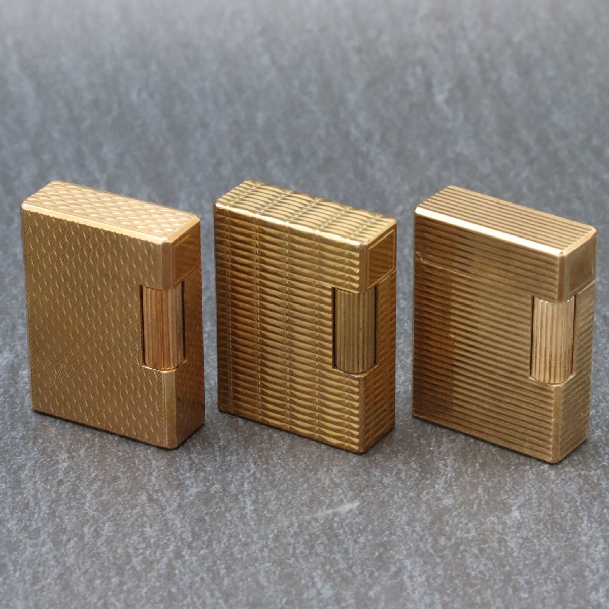 S.T. Dupont デュポン ライター 3点 ライン1 ゴールド 喫煙具 ※火花