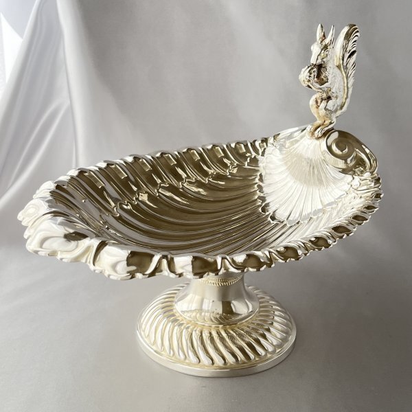 リスのナッツボウル / センターピース【シルバープレート】大型