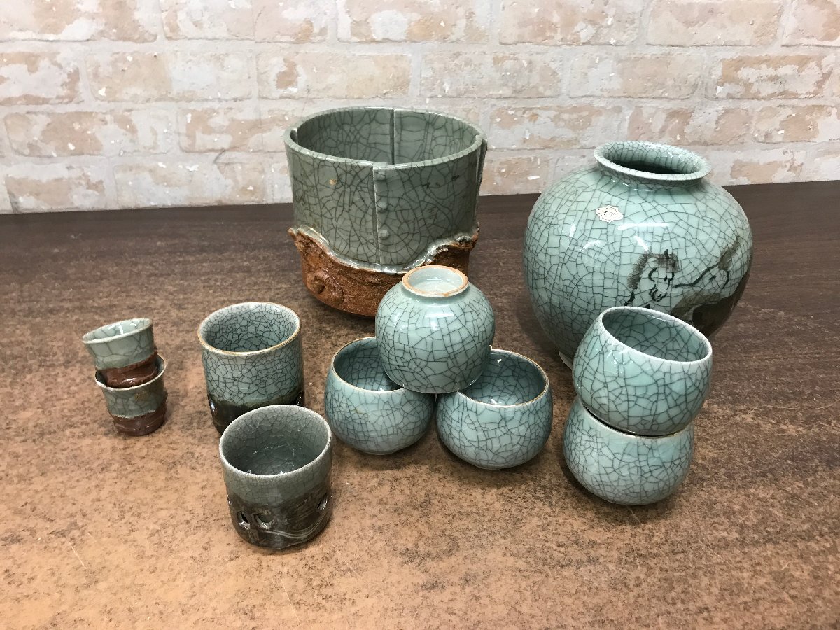 相馬焼 大花瓶 近徳 今年の干支 馬 相馬焼 大花瓶 近徳