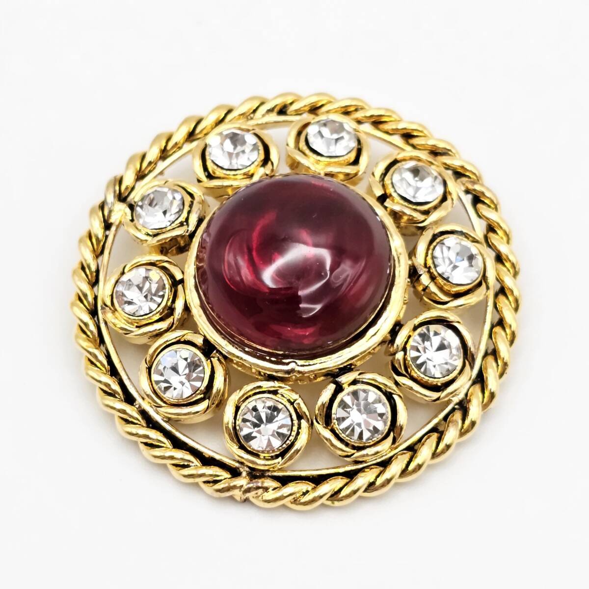 CHANEL シャネル ブローチ カラーストーン ゴールド 激レア Vintage 激