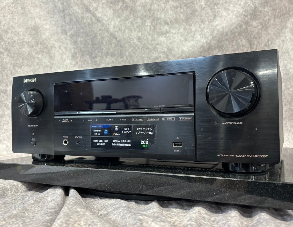 G 】1053 DENON AVR-X550BT AVアンプ 2019年製 デノン 213692-税込